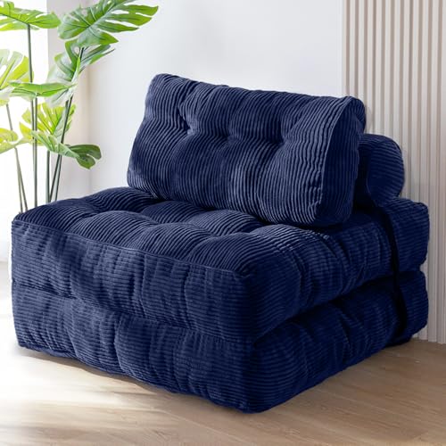 Folding Sofa Bed (Navy / Single)