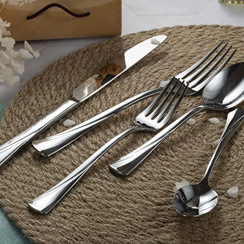 Alice 40 Piece Silverware Set Stainless Steel Flatware Set (8 Count)