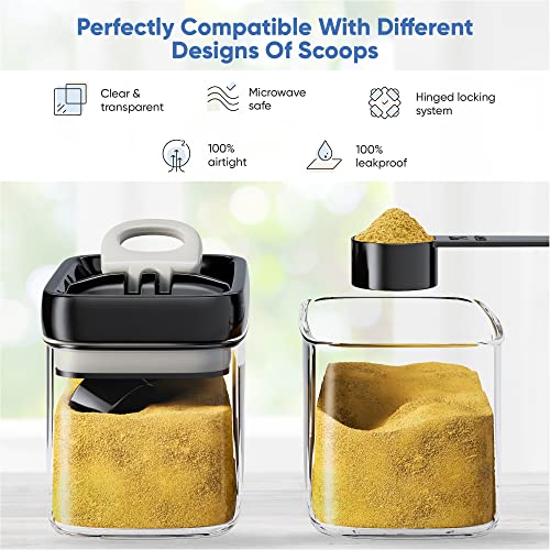 Airtight Food Storage Containers with Improved Lids (6 Count)