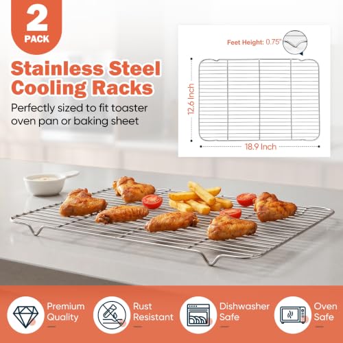 2 Pack Cooling Racks (18.9*12.6 Inch)