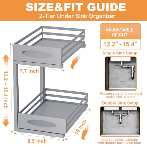 Under Sink Organizer (Gray)