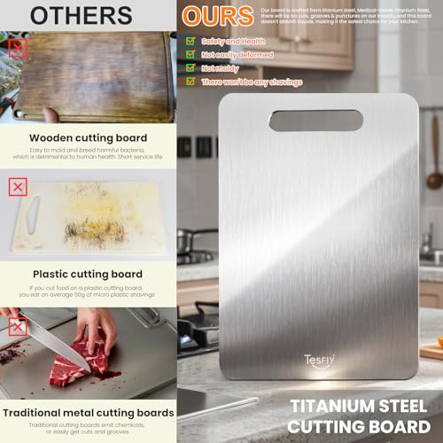 2 Pack Titanium Cutting Board (M + L)