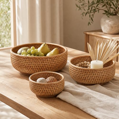 9.3" Rattan Storage Basket (M)