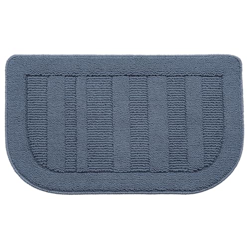 30x18 Inch Kitchen Rugs Non Slip Washable Kitchen Sink Rug (1'6" x 2'6" (Semicircular) / Blue)