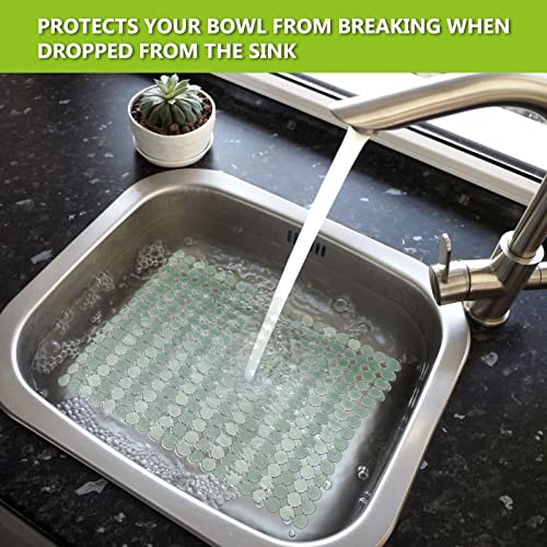 Sink Protectors Mat for Kitchen Sink (Green transparent)