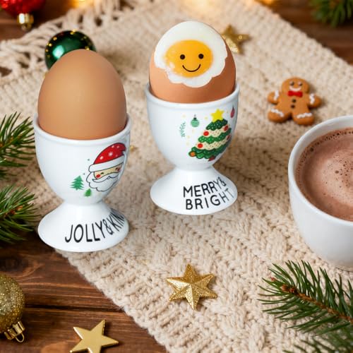 Christmas Ceramic Egg Cups (Xmas)