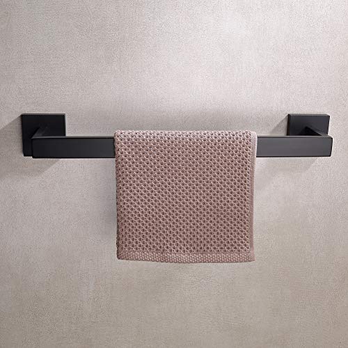 Black Single Towel Bar 16 (Matte Black / 16 Inch)