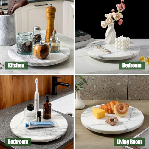 Marble Lazy Susan (Arabescato White / 12")