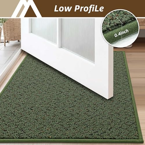 Hallway Runner Rugs Non (Green / 2' x 5')