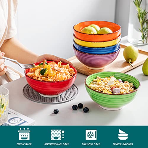 Bonita Cereal Bowls Set of 6 (Warm Color / 27 Oz)