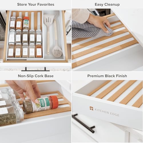 Expandable Spice Drawer Organizer (White Bamboo)