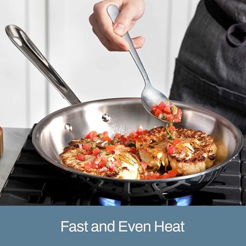 D3 3 Ply Stainless Steel Fry Pan Set (10 inch + 12 inch Fry Pan Set)