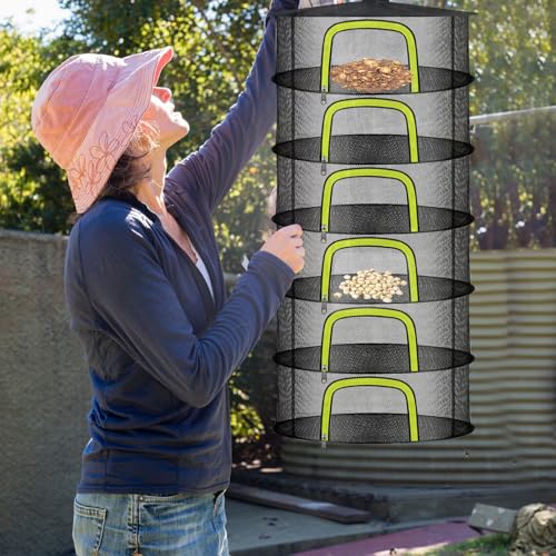 Doacpr 6 Layer Hanging Herb Drying Rack