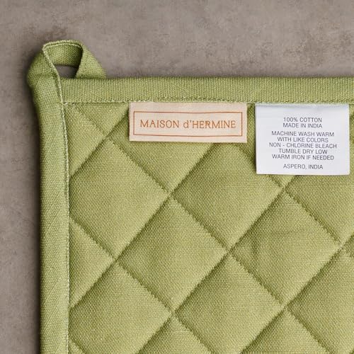 100% Cotton Oven Mitt & Pot Holder Set (091 - Mountain Life / 7.5" x 13" & 8" x 8" (Oven Mitt & Pot Holder))
