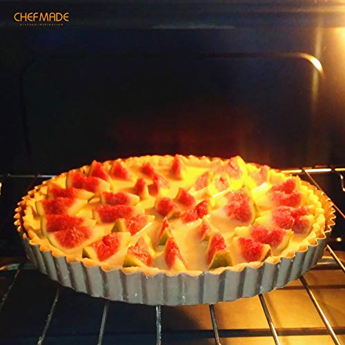 9.5 Inch Round Tart Pan with Removable Loose Bottom (9.5" with Removable Bottom)