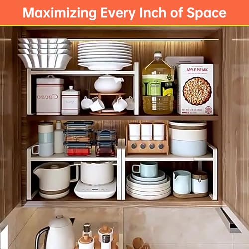 Adjustable Kitchen Shelf Organizer 9" (2 Count)