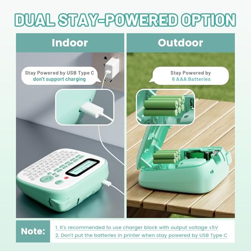 D210S Label Maker Machine with (Green)
