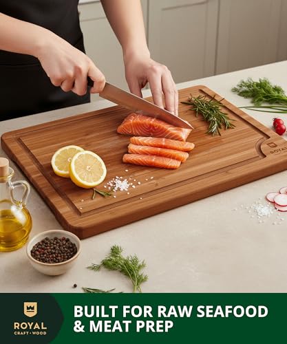Wooden Cutting Boards for Kitchen Meal Prep & Serving (3-Piece (Gift_Set) / Brown)
