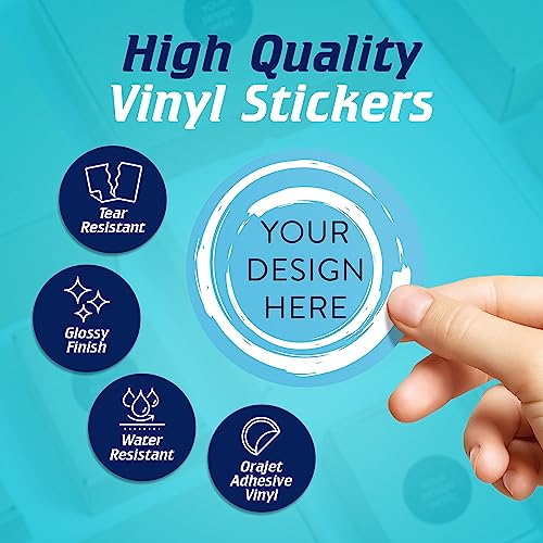 Custom Vinyl Stickers Your Image (100 Count)