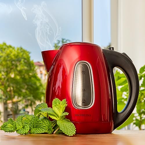 Red Stainless Steel Electric Kettle (Red 1.7L)