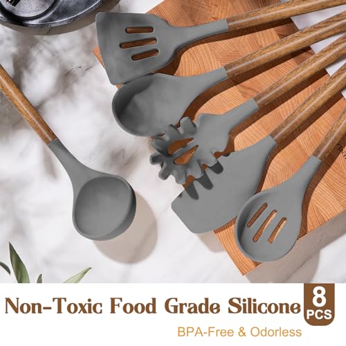 Silicone Cooking Utensil Set (Gray)