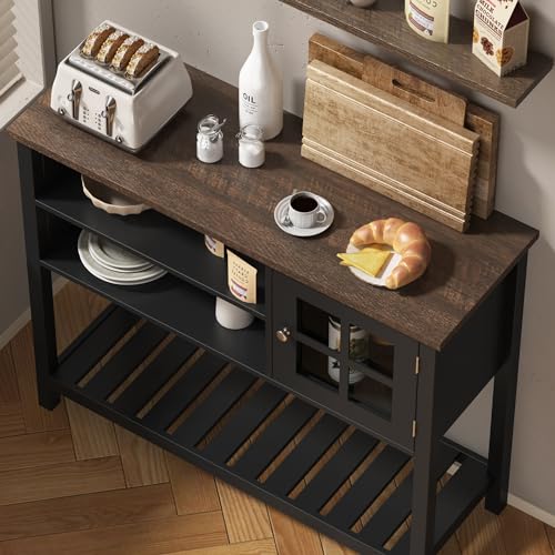 Farmhouse Coffee Bar Cabinet (Black)