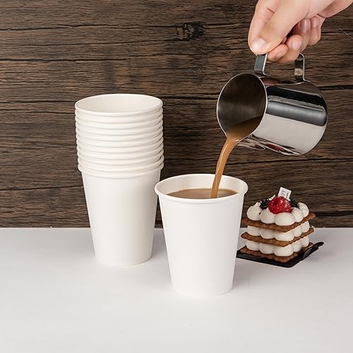 300 Pack 12 oz Disposable Paper Coffee Cups (White / 12 oz)