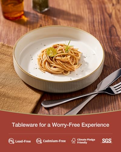Star 8.25" Pasta Bowls Set of 8 (White / 8 Pcs)