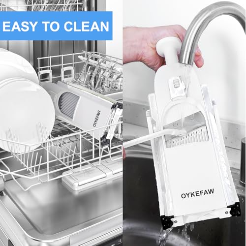 Safe Mandoline Slicer for Kitchen (White)