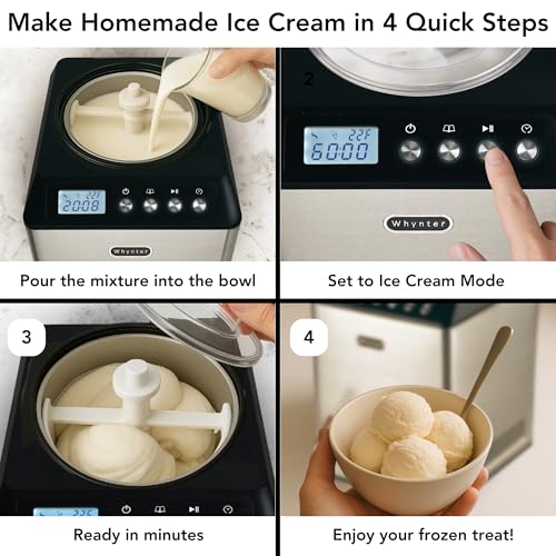 Ice Cream Maker Machine Automatic 2.1 Qt. Upright with Built