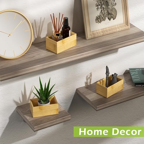 Bamboo Drawer Organizer Boxes (8 PCS / Bamboo)