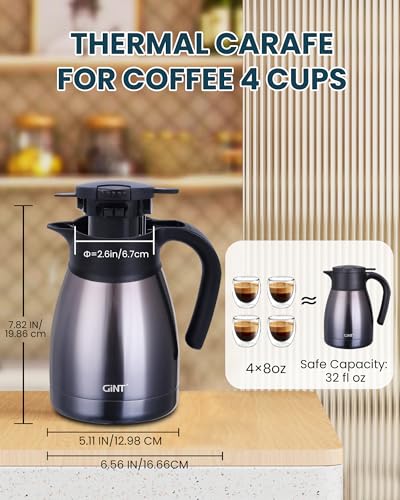 1L 34Oz Thermal Coffee Carafe (Purple / 34 Ounces)