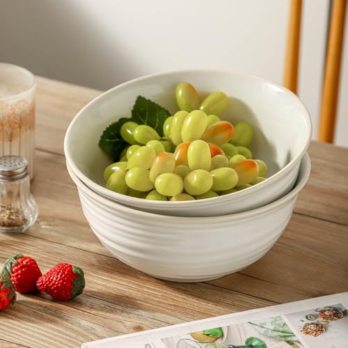 Serving Bowls Set of 2 (White / 60 Ounce)