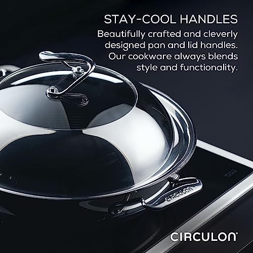 Clad Stainless Steel Induction Frying Pan and Wok Set with Hybrid SteelShield and Nonstick Technology (Cookware Set (4 Piece))
