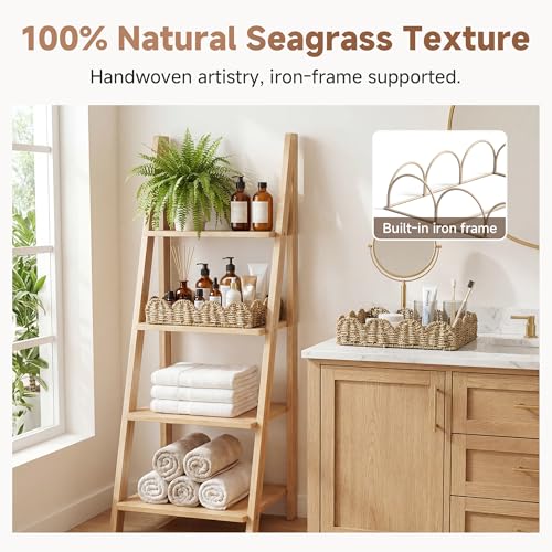 Wicker Scalloped Basket (Natural(seagrass) / 15 ¾"L x 11 ¼"W x 3 ½"H (Scalloped))