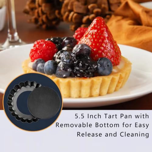 Mini Tart Pan 6PCS (5.5*1Inch)