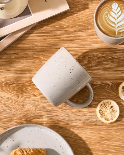Coffee Mugs Set of 8 (Meteor-Creamy White / 8 Count (Pack of 1))