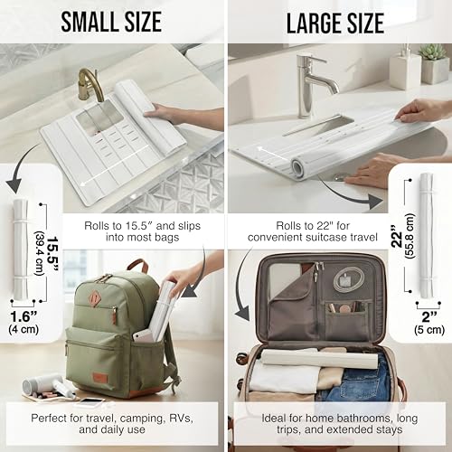 Travel Size Bathroom Sink Cover for Counter Space