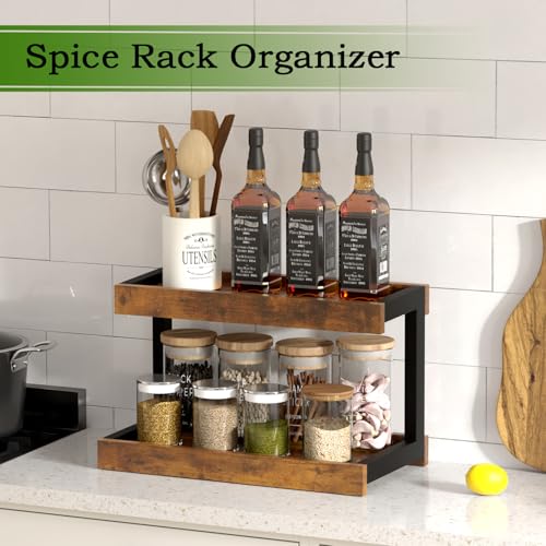 Counter Shelf Organizer (Rustic Brown / Medium)