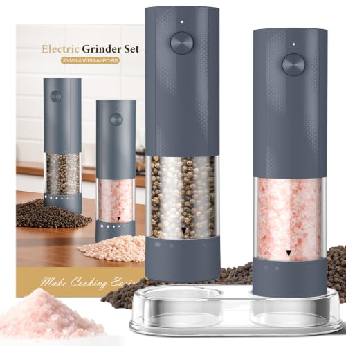Electric Salt and Pepper Grinder Set (Slate Gray)