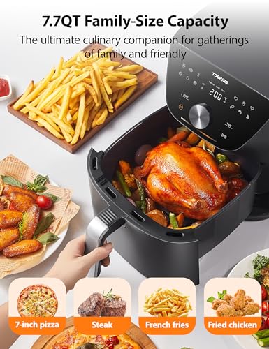 7.7QT Air Fryer (Metal Gray / 7.7 Quart)