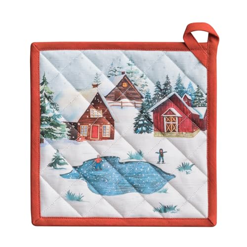 Pot Holders 100% Cotton Potholders (125 - Megeve / 8" x 8" (Pot Holder Pack of 1))