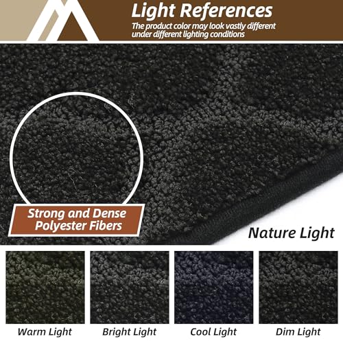 Kitchen Rugs Non Slip Washable 32"x48" (Black / 32"X 48")
