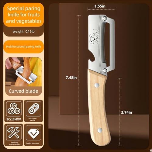 Vegetable Peeler (Standard / Silver/Natural Wood)