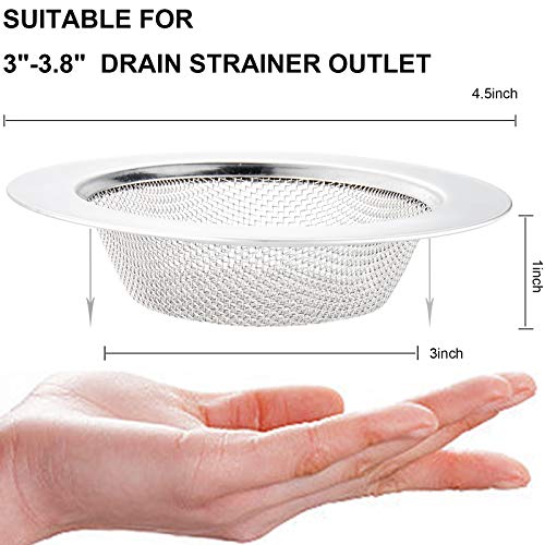 3 PCS Kitchen Sink Strainer Stainless Steel (3 PACK)