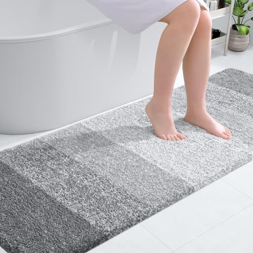 Bathroom Runner Rug 70x20 (70" X 20" / Light Grey)