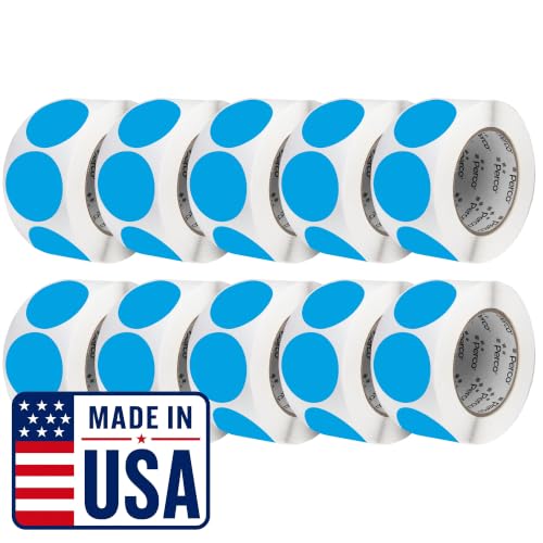 Light Blue Perforated Round Circle Dot Sticker 3 (Blue - Light / 3 Inch)