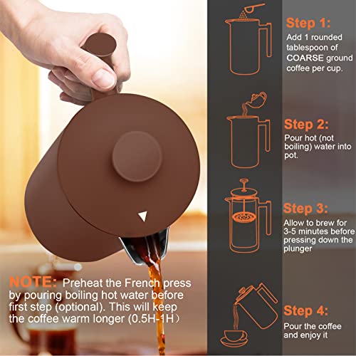 French Press Coffee Maker (Coffee / 34 oz)