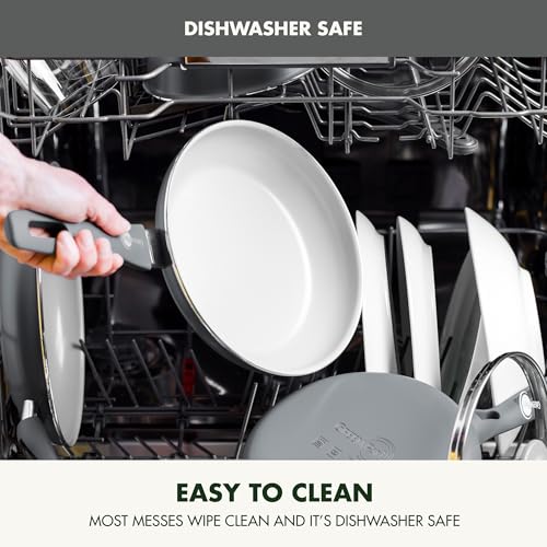Dover Healthy Ceramic Nonstick (12 Piece Cookware Set / Gray)