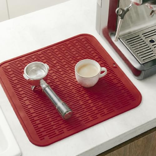 Silicone Dish Drying Mat for Multiple Usage (Red / 18"L x 16"W)